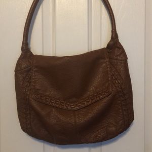 Brown leather purse